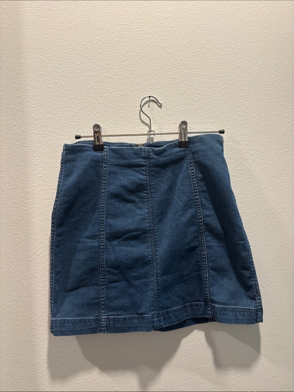 Free People Dark Blue Denim Mini Skirt